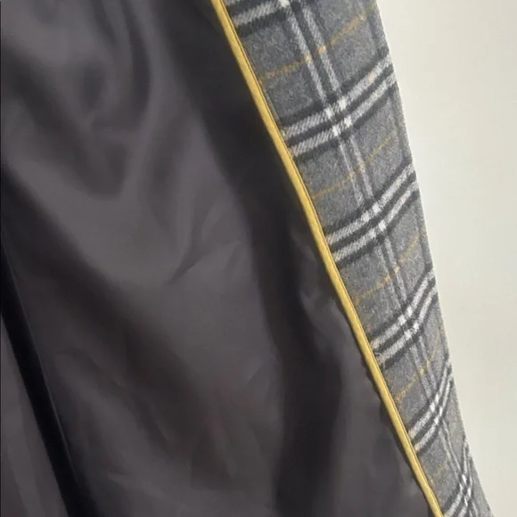 W-Ty Collection Plaid Black, yellow and Gray Pea Coat - Picture 5 of 6